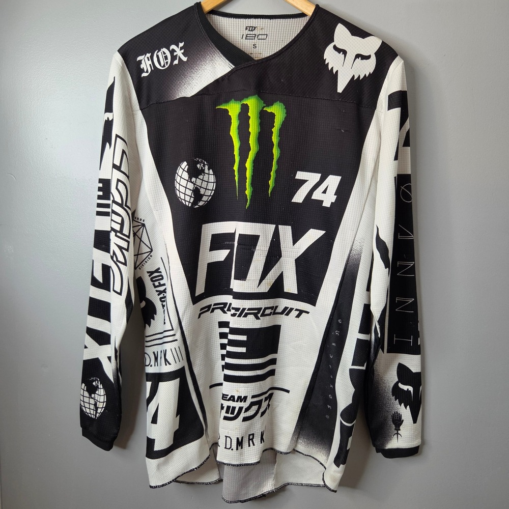 Fox Racing 180 Pro Circuit Monster Energy Motocross Jersey Mens SM Black White